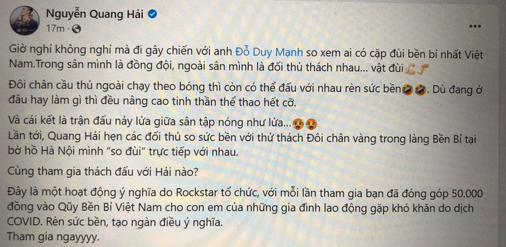 Văn Thanh và Tiến Dũng của tuyển Việt Nam đu trend siêu hài - Ảnh 2.