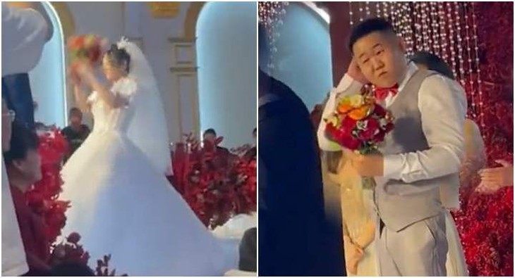 Chàng trai FA ngơ ngác khi bắt được hoa cưới