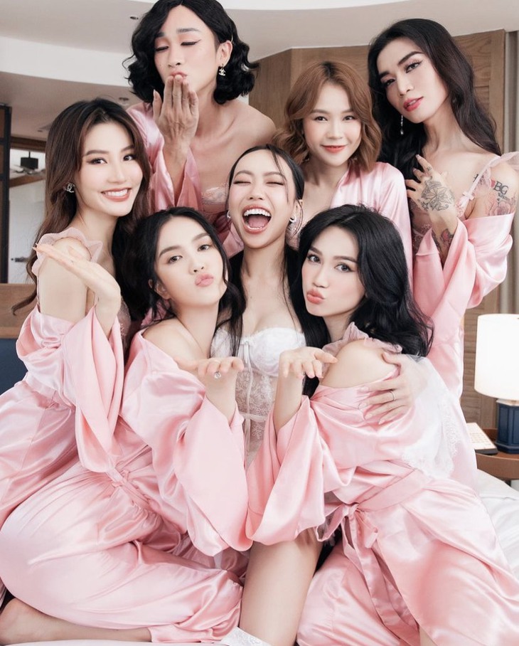 BB Trần, Hải Triều làm phù dâu cho đám cưới Diệu Nhi - Anh Tú - Ảnh 3.