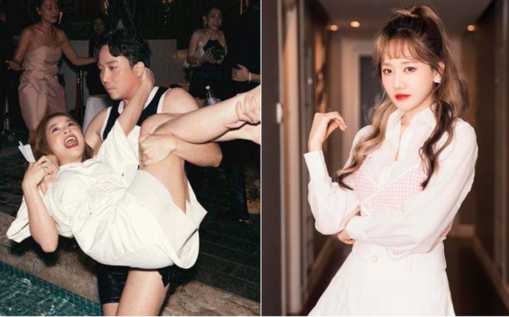 Trấn Thành bị vợ nhắc khéo vì bế các cô gái trong tiệc cưới Diệu Nhi