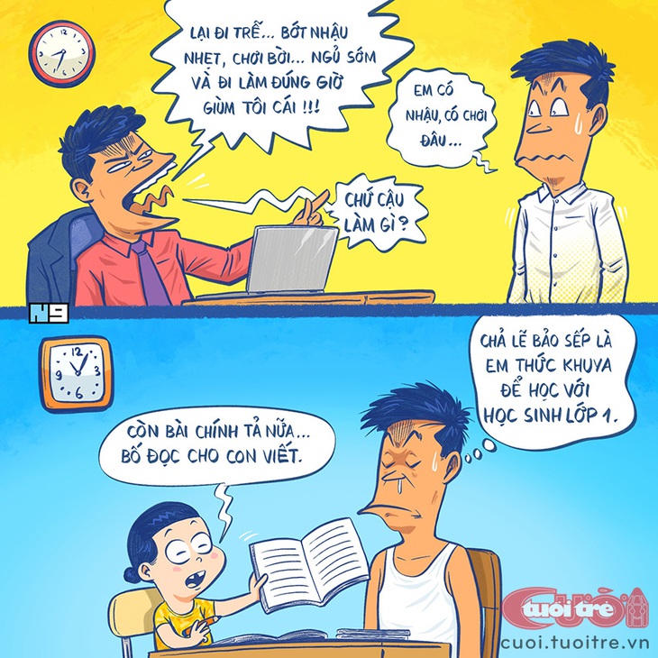 Nỗi khổ của bố học sinh - Ảnh 1.