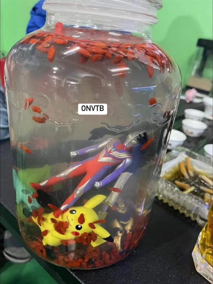 Ảnh vui 25-10: Con trai cưng ngâm Pokemon, siêu nhân vào rượu cho bố - Ảnh 1.