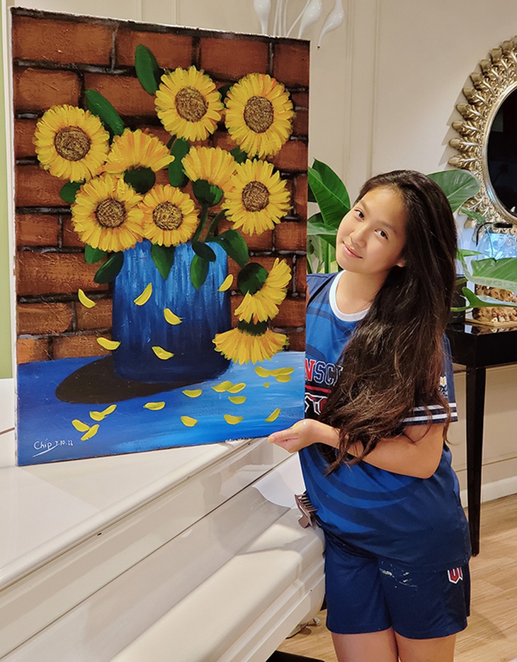 Con gái 13 tuổi xinh đẹp, tài năng của Mạnh Trường - Ảnh 5.