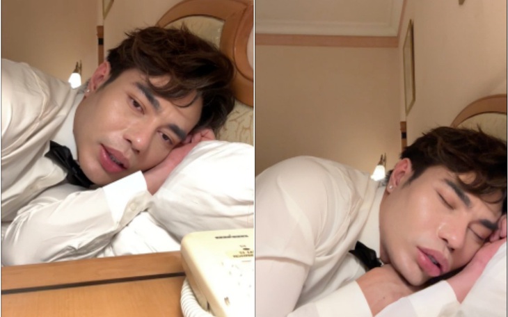 Lê Dương Bảo Lâm hài hước cosplay màn ngủ quên trên livestream của HIEUTHUHAI