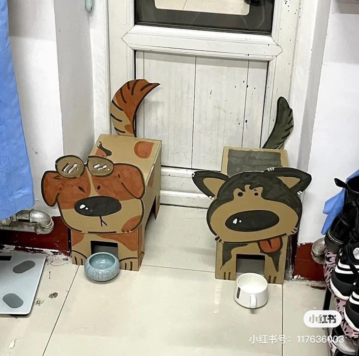 Sinh viên lách luật cấm nuôi thú cưng trong ký túc xá bằng... chó giấy - Ảnh 3.