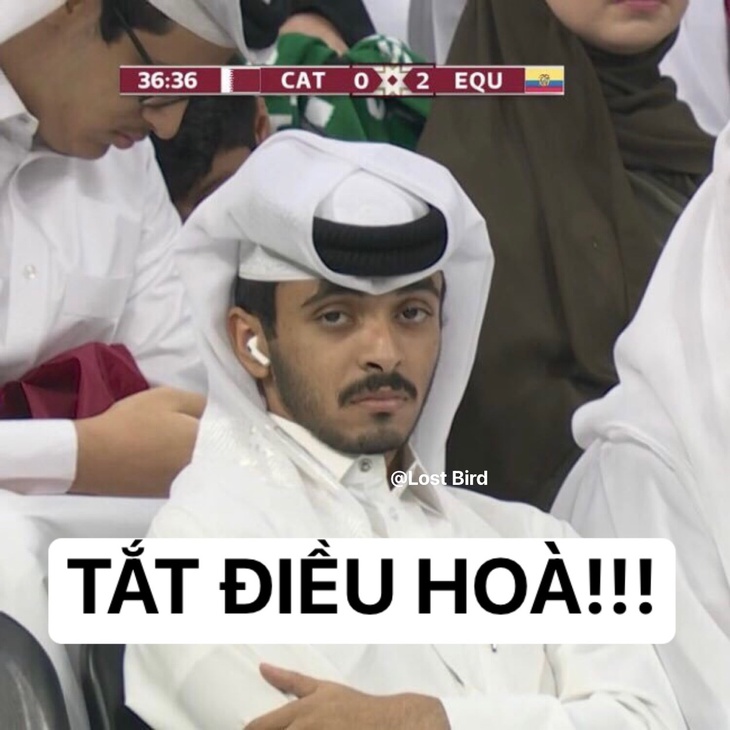 Loạt ảnh chế cháo sau màn chào sân chán quá chán của chủ nhà Qatar - Ảnh 2.