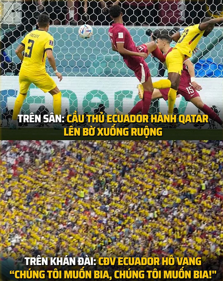 Loạt ảnh chế cháo sau màn chào sân chán quá chán của chủ nhà Qatar - Ảnh 7.