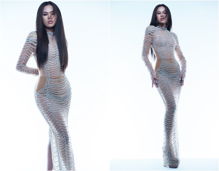 Chinh chiến Hoa hậu Siêu quốc gia, học trò Võ Hoàng Yến tung bộ hình cực gắt để ‘ăn mừng’ - Ảnh 4.