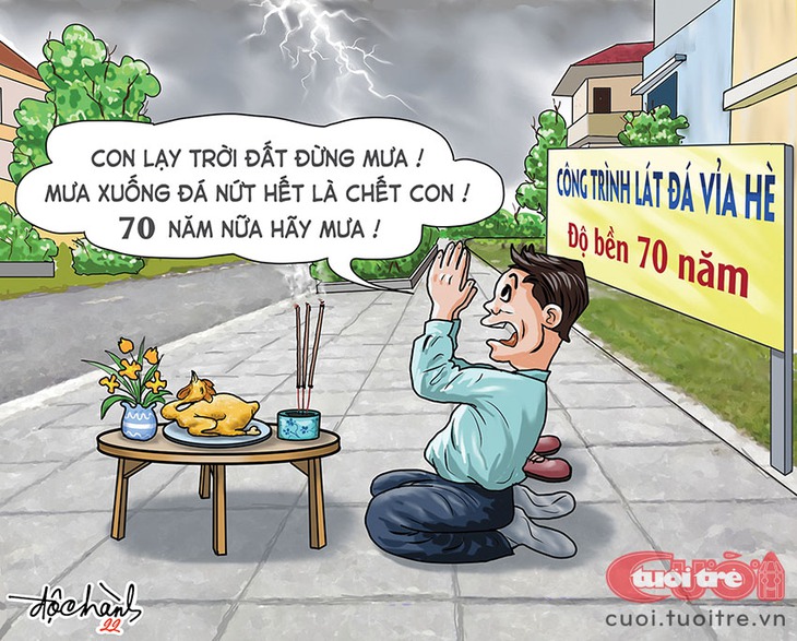 Lạ lùng người đàn ông làm lễ cầu... đừng mưa - Ảnh 1.