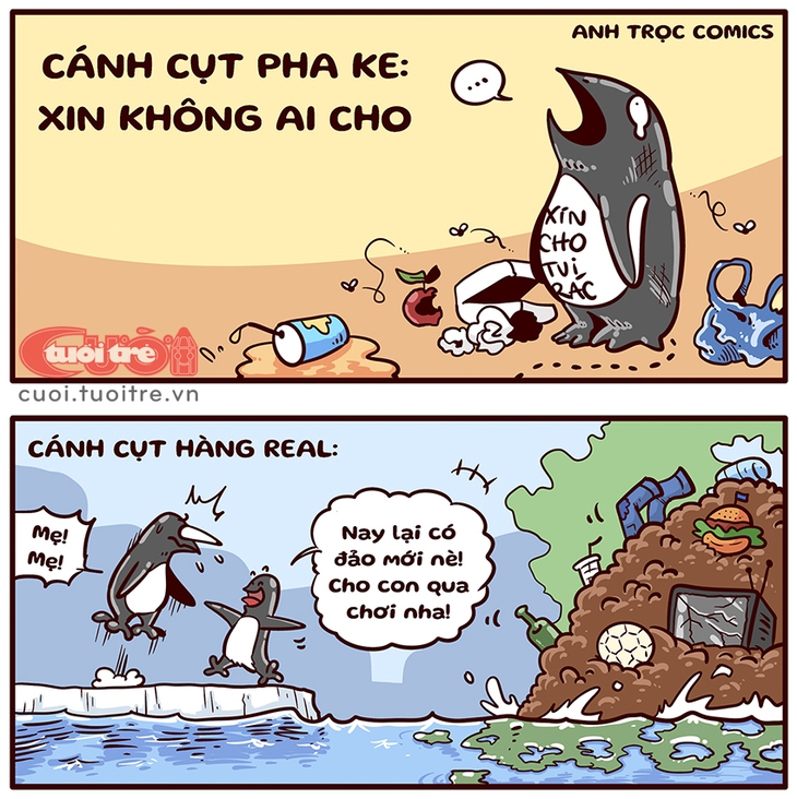 Cánh cụt pha ke đói há miệng, cánh cụt hàng real ăn ngập mặt - Ảnh 1.