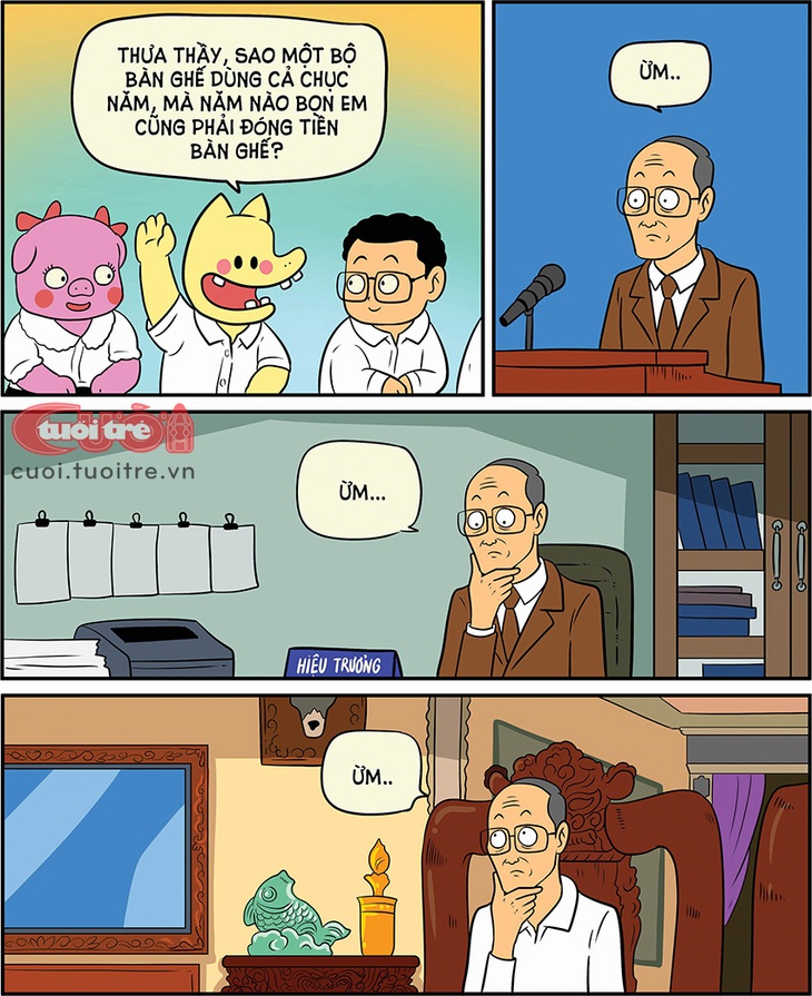 Vị hiệu trưởng mất ngủ với câu hỏi khó về tiền bàn ghế - Ảnh 1.
