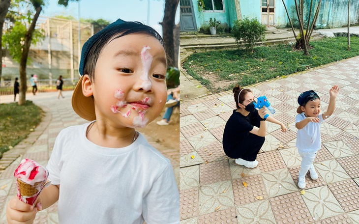 Ảnh vui sao Việt 4-9: Con trai Hòa Minzy vui nhộn - Ảnh 1.