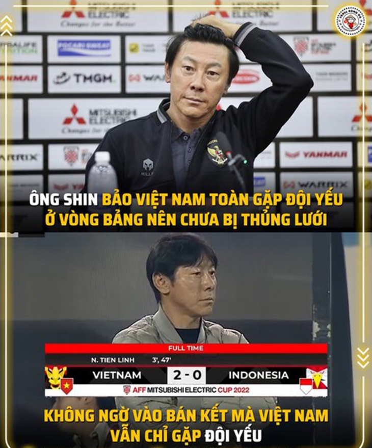 Ảnh chế: HLV Indonesia trở thành nhà tiên tri sau trận thua Việt Nam - Ảnh 2.