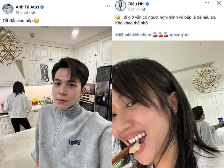 Mùng 1 Tết của Sơn Tùng MT-P, Diệu Nhi, Thùy Tiên... - Ảnh 1.