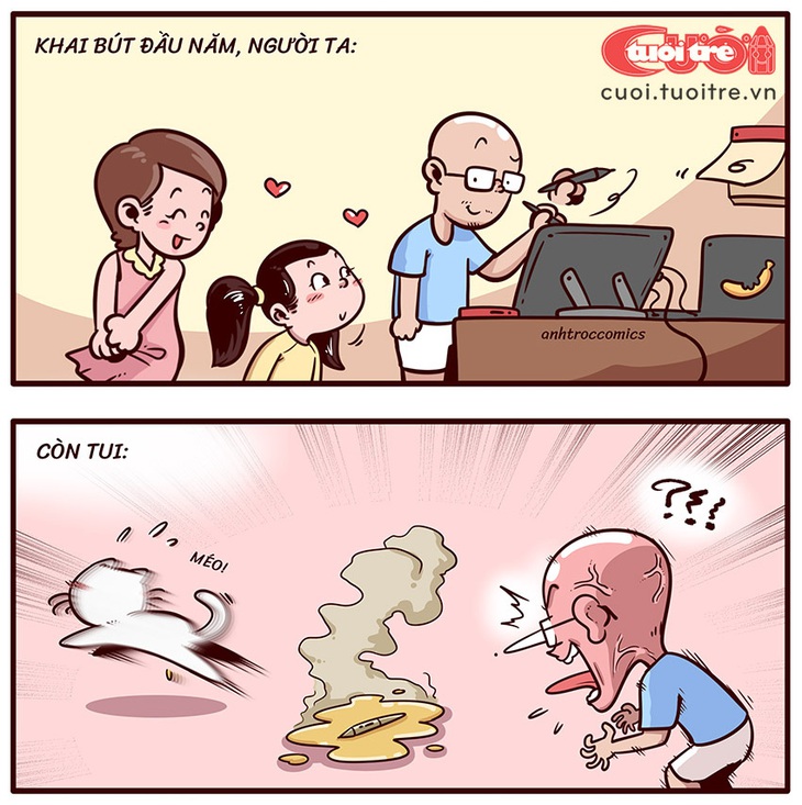 Khai bút đầu năm theo đúng nghĩa đen - Ảnh 1.