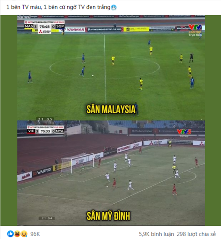 Khán giả tưởng tivi hỏng khi xem tuyển Việt Nam trên sân Mỹ Đình - Ảnh 2.