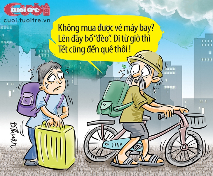 Về quê ăn Tết bằng máy bay đường bộ - Ảnh 1.