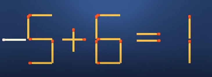Thử tài IQ: Di chuyển một que diêm để 5+6=7 thành phép tính đúng - Ảnh 1.