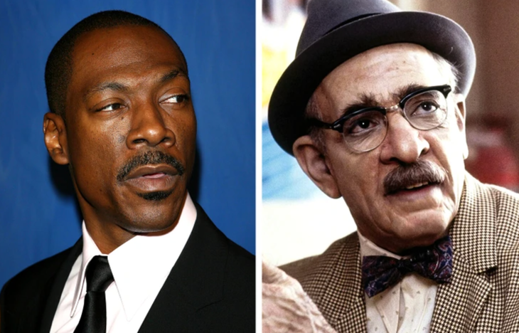 Eddie Murphy mất luôn màu da nguyên bản khi trở thành Clarence trong Coming to America (1988)