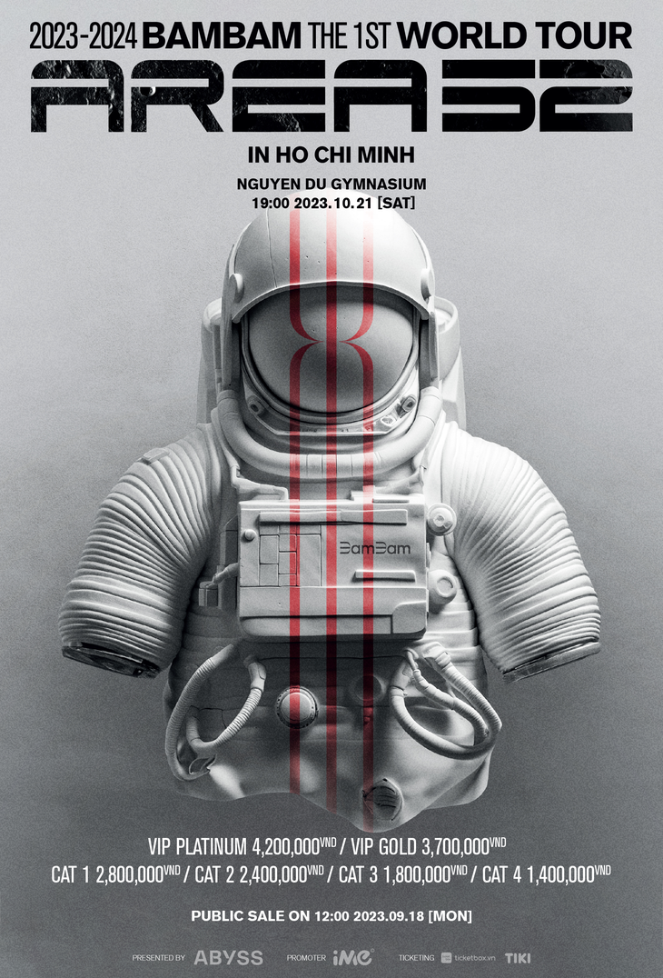 Poster concert AREA52 World Tour của BamBam (GOT7).