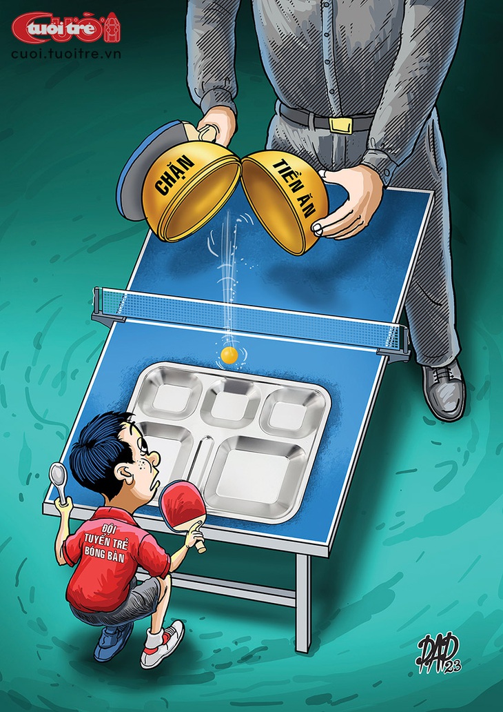 Đội tuyển trẻ&nbsp;đấu với đội tuyển "chặn" - Tranh: DAD