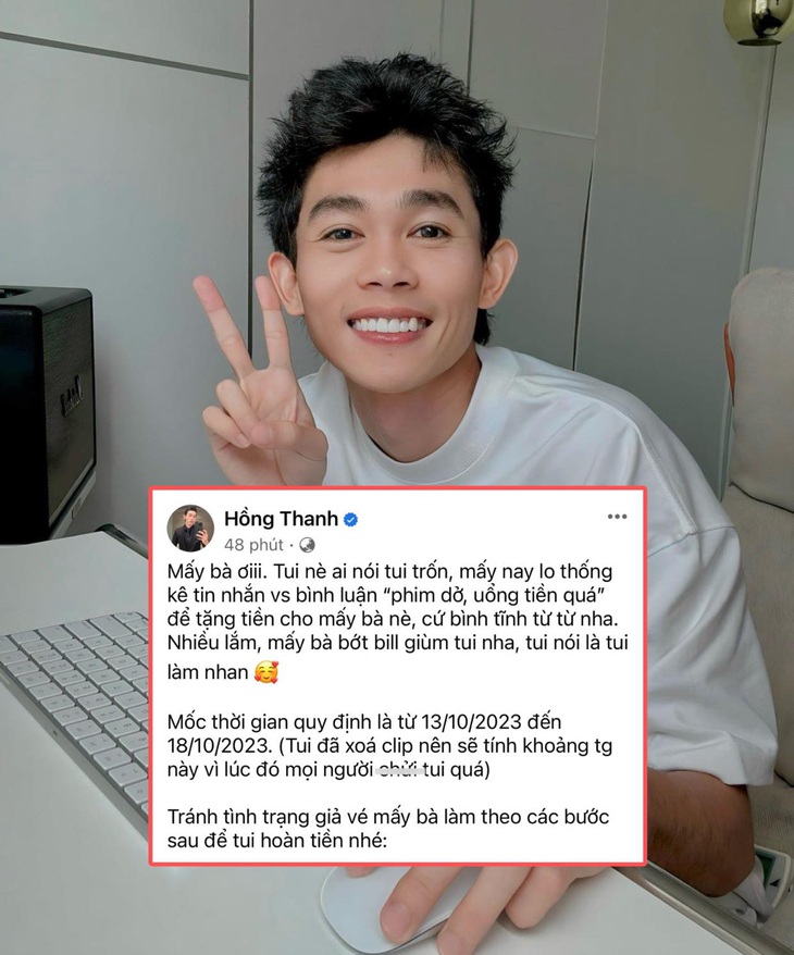 Hồng Thanh đăng đàn cam kết hoàn tiến vé để mong ồn ào lắng xuống
