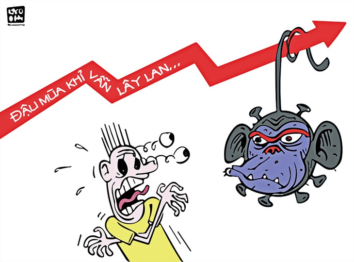 Hết khẩn cấp rồi, vẫn... lây lan! (Manila Times) Ngày 11-10-2023, Việt Nam ghi nhận thêm một ca dương tính với đậu mùa khỉ, nâng tổng số ca nhiễm lên 16. Trước đó, hôm 11-5-2023, Tổ chức Y tế thế giới đã tuyên bố chấm dứt tình trạng khẩn cấp về sức khỏe toàn cầu vì bệnh dịch này trên toàn thế giới.