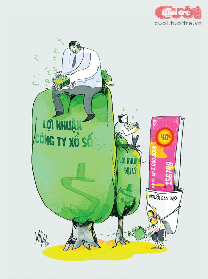 Vé số: Ai cũng được chia phần lợi nhuận - Tranh: Viiip 