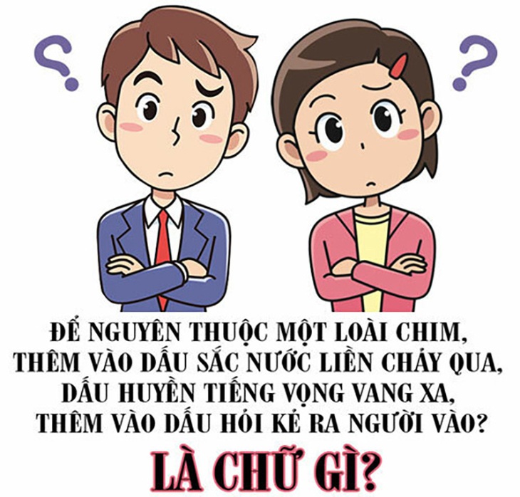 Chữ gì để nguyên là một loài chim, thêm huyền tiếng vọng vang xa? - Ảnh 1.