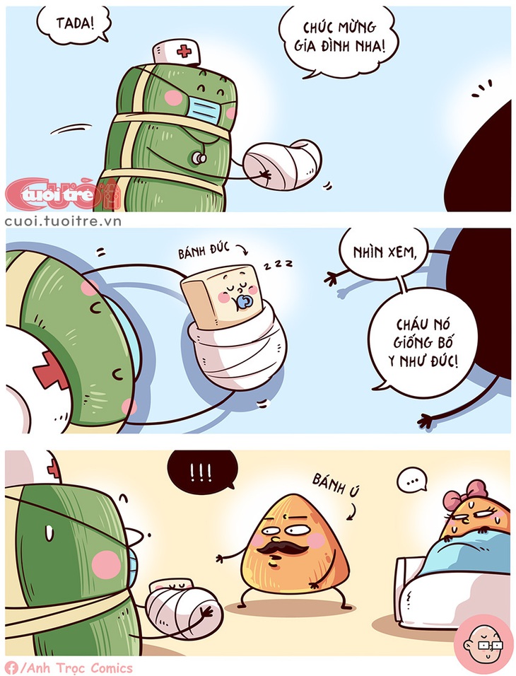 Bánh ú cho rằng mình bị&nbsp;cắm sừng 100% - Tranh: Anh Trọc Comics 