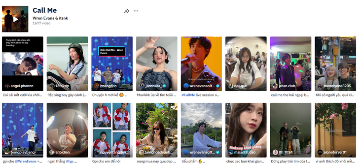 Call me của Wren Evans bất ngờ 'hot' trở lại