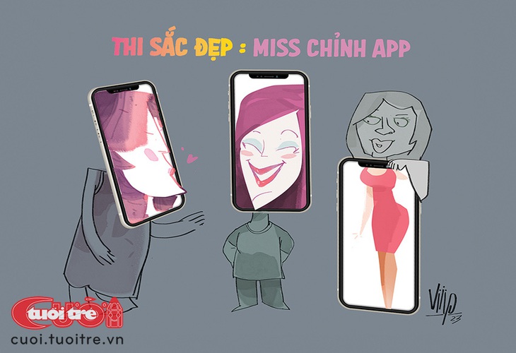 Cuộc&nbsp;thi hoa hậu&nbsp;"không cần đẹp cũng thắng" - Tranh: Viiip