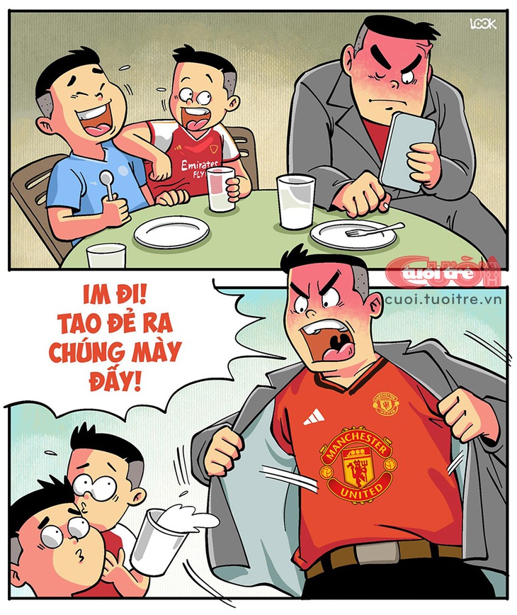Ông bố fan MU và nỗi đau một tuần - Tranh: LOOK 