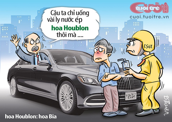 Oan Thị Mầu: Uống nước hoa quả cũng có&nbsp;nồng độ cồn - Tranh: Đức Thuận 