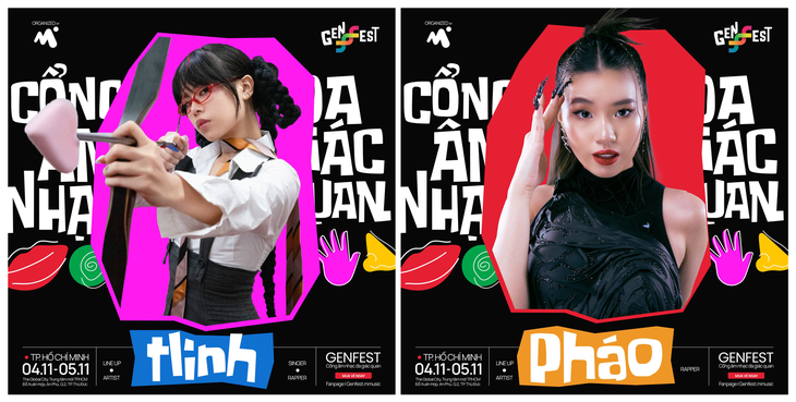 Hai nữ nghệ sĩ Gen Z nổi bật:&nbsp; tlinh, Pháo
