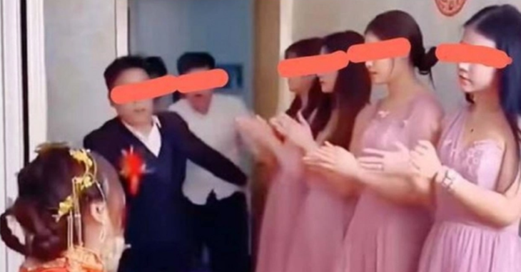 Chú rể hốt hoảng trước dàn bạn gái cũ "kiêm" phù dâu.