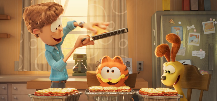 Garfield nhanh chóng thành một con mèo lười, béo và ham ăn.