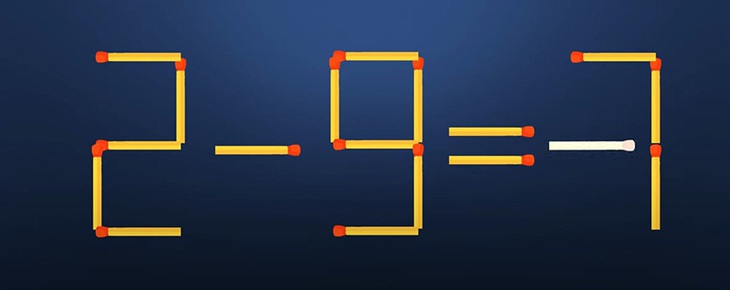 Thử tài IQ: Di chuyển một que diêm để 2-8=7 thành phép tính đúng - Ảnh 1.