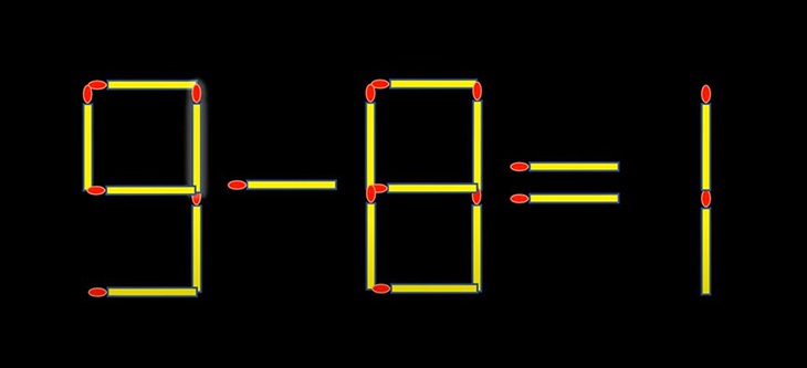 Thử tài IQ: Di chuyển một que diêm để 8-3=1-1 thành phép tính đúng - Ảnh 1.