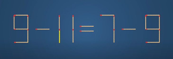 Thử tài IQ: Di chuyển một que diêm để 9-4=7-9 thành phép tính đúng - Ảnh 1.