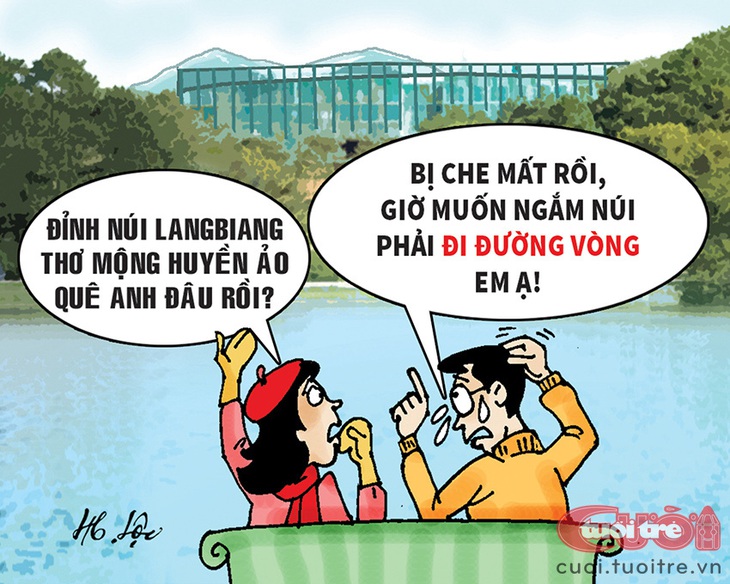 Langbiang hết thơ mộng - Tranh: Hữu Lộc 