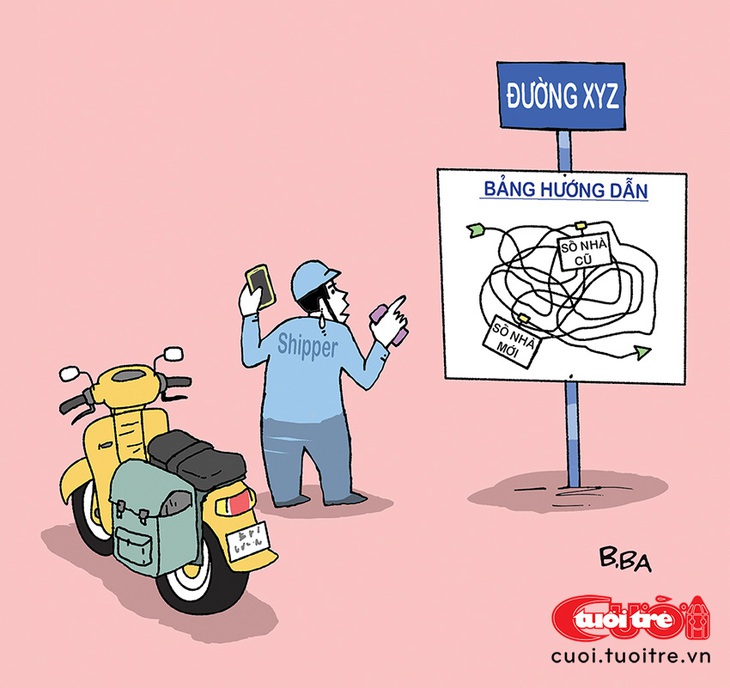 Ma trận số nhà cũ, số nhà mới - Tranh: B.Ba