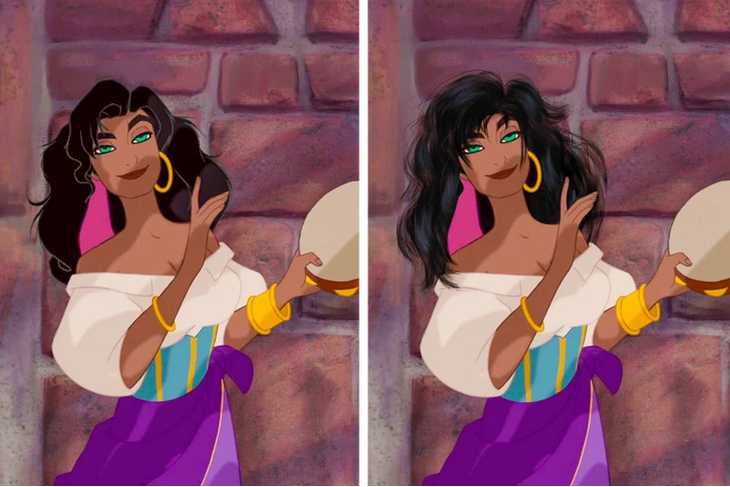 Nhân vật Esmeralda trong phim The Hunchback of Notre Dame. 