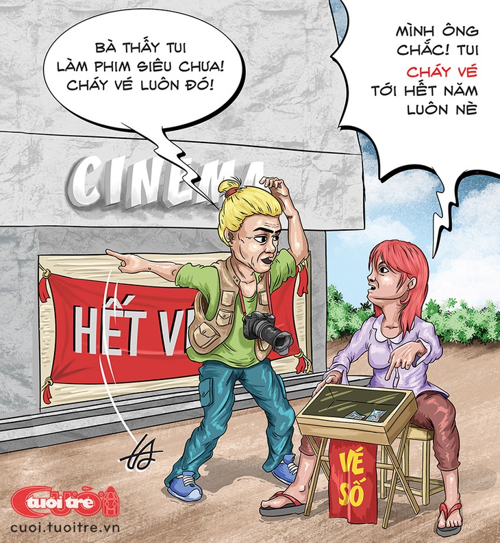 Cháy vé&nbsp;nhưng vẫn nghèo - Tranh: Nguyễn Tuấn Anh