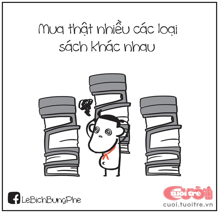 Mua thật nhiều các loại sách khác nhau 