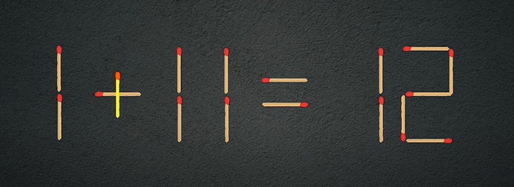 Thử tài IQ: Di chuyển một que diêm để 1-11=72 thành phép tính đúng- Ảnh 2.