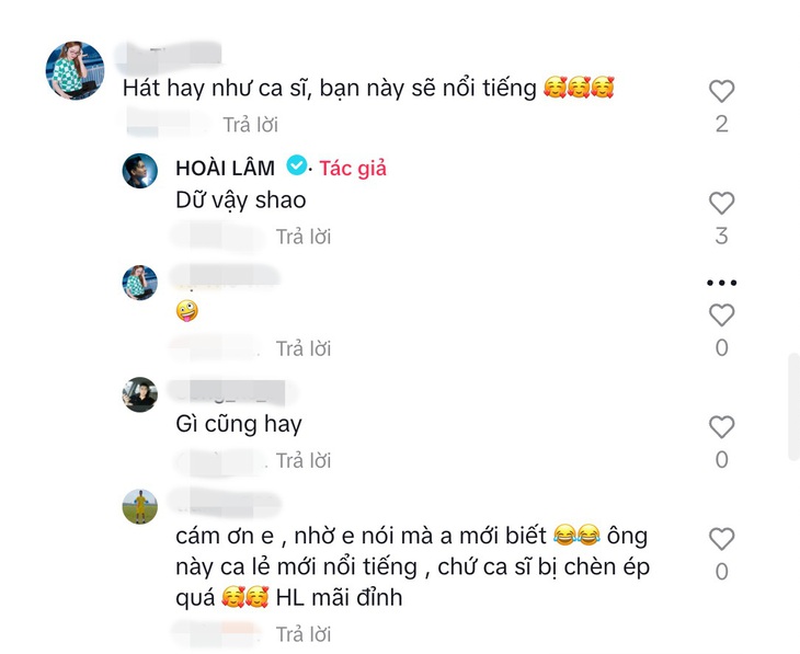 Hoài Lâm phản ứng 