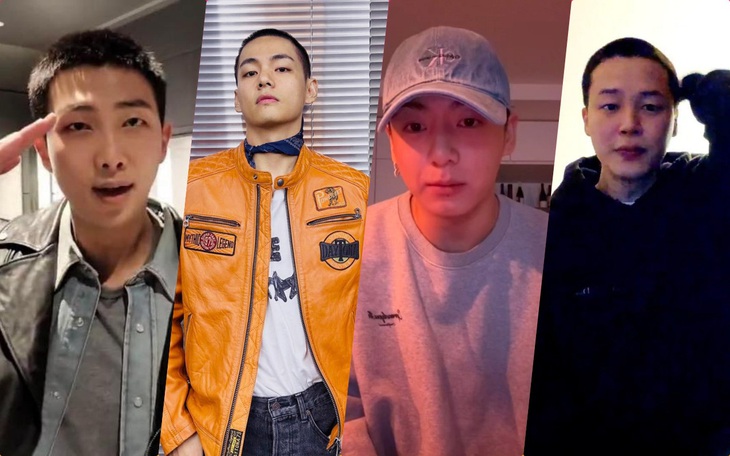 Ảnh xuống tóc của 4 thành viên BTS trước nhập ngũ gây bão
