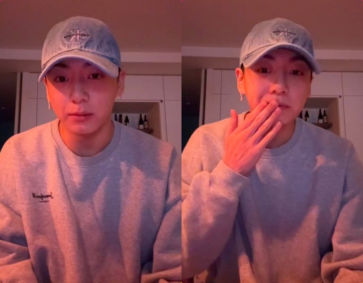 Jungkook giữ lời hứa khi trò chuyện cùng fan vào tối 11-12 trước khi lên đường nhập ngũ. Nam idol một lần nữa kể chuyện sinh hoạt cá nhân khiến fan phải cười bò vì độ hồn nhiên, đáng yêu của mình. Ở cuối buổi livestream, Jungkook 