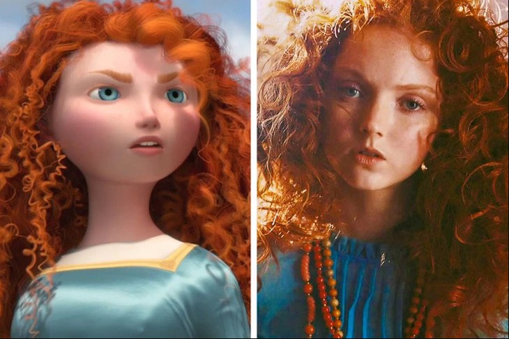 Nhân vật Merida trong phim Brave và một người dùng có tên lilycole trên instagram.